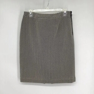 Carlisle Women’s Classic Wool Blend Pencil Skirt Black/White Knee Length Size 4